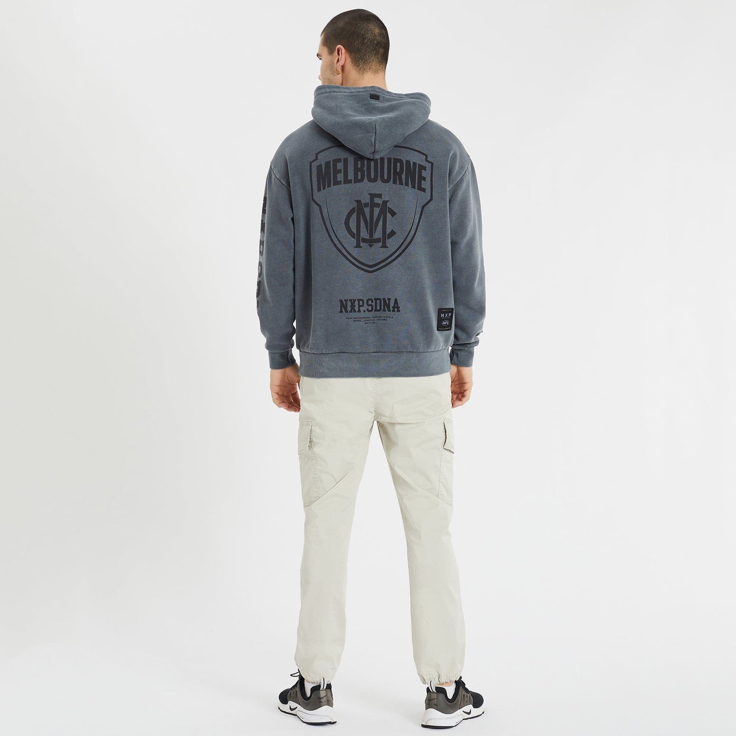 Melbourne Demons Relaxed Hoodie Pigment Charcoal