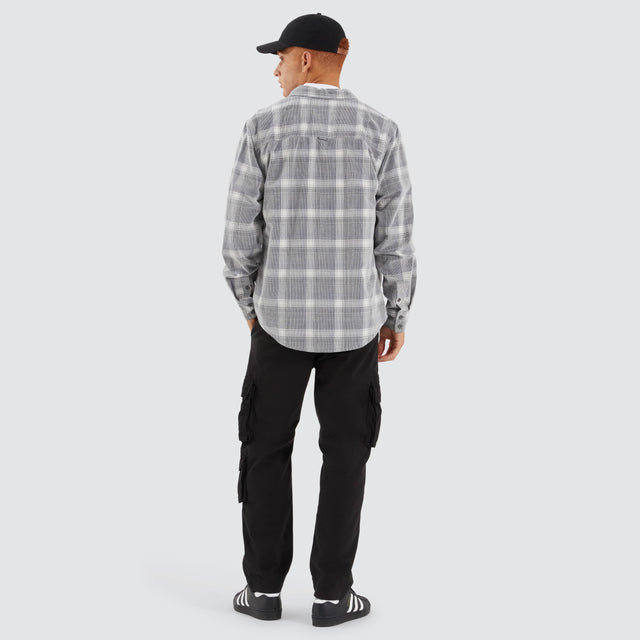 Motion Longsleeve Cord Shirt Blue Granite Check