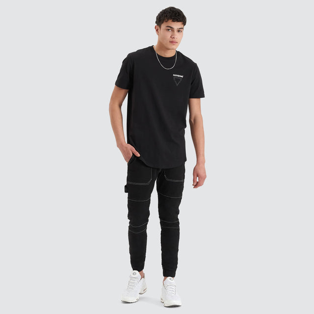 Mullion Tee Jet Black