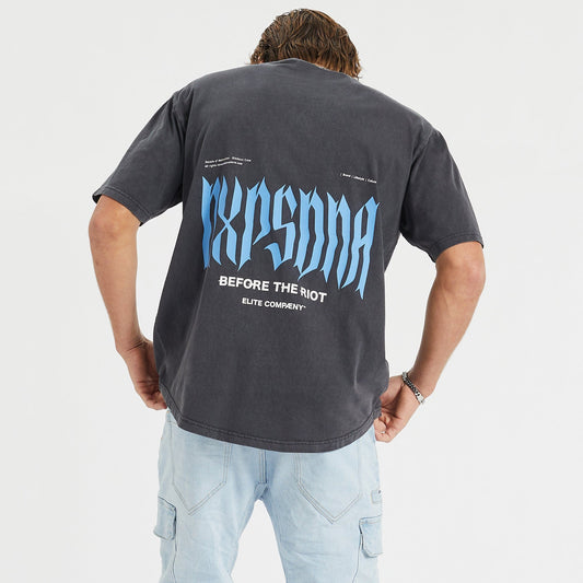 Odessa Heavy Box Fit Scoop T-Shirt Pigment Asphalt