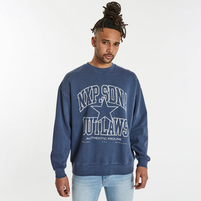 Outlaws Relaxed Jumper Pigment Insignia Blue