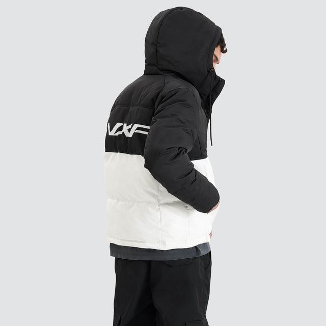 Pavilion Hooded Puffer Black/White