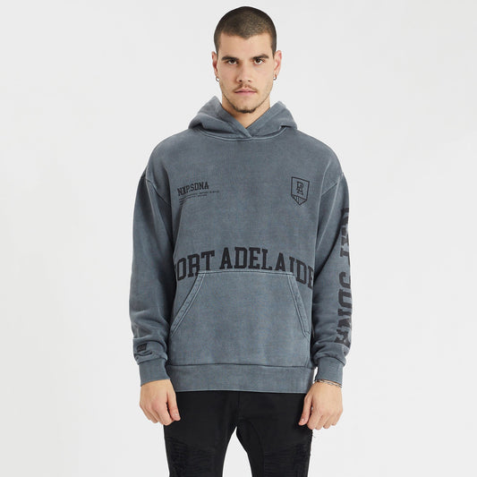 Port Adelaide Relaxed Hoodie Pigment Charcoal