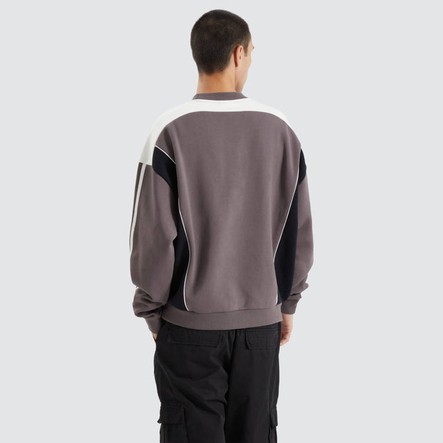 Practice Heavy Panelled Pullover Anthracite Black