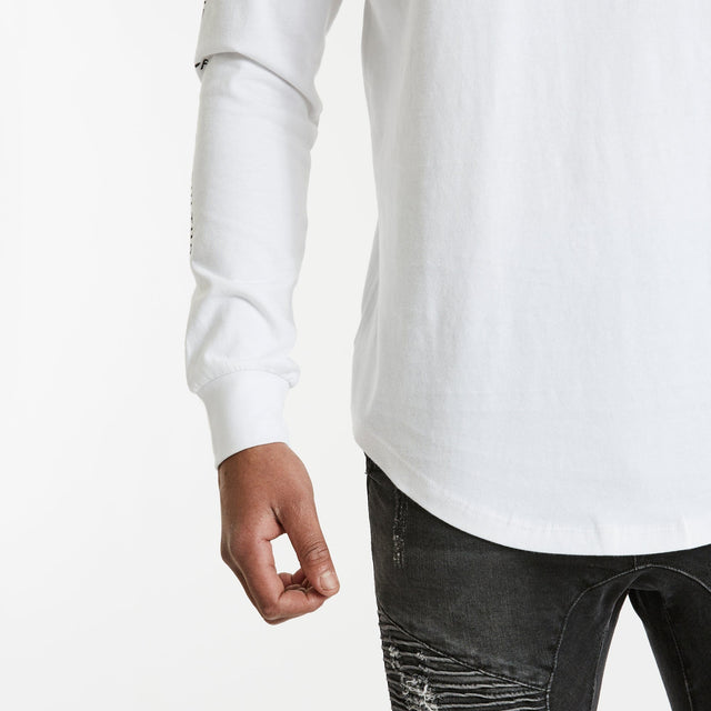Prodigy Cape Back Long Sleeve T-Shirt White