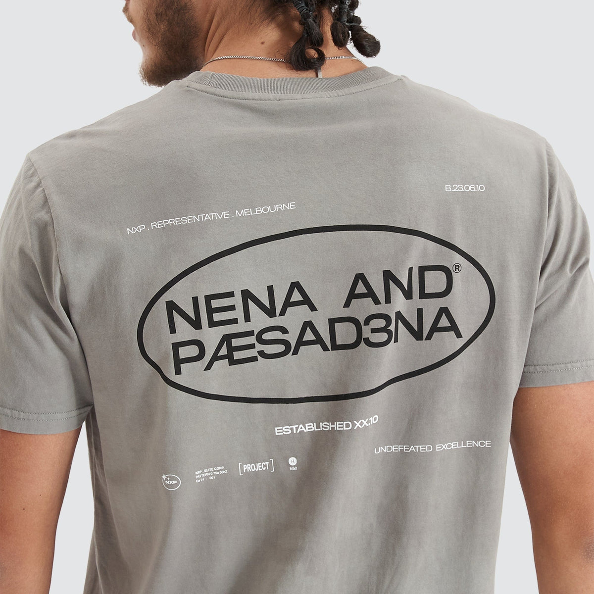 Project Dual Curved Tee in Pigment Moon Mist - Nena Pasadena | NXP