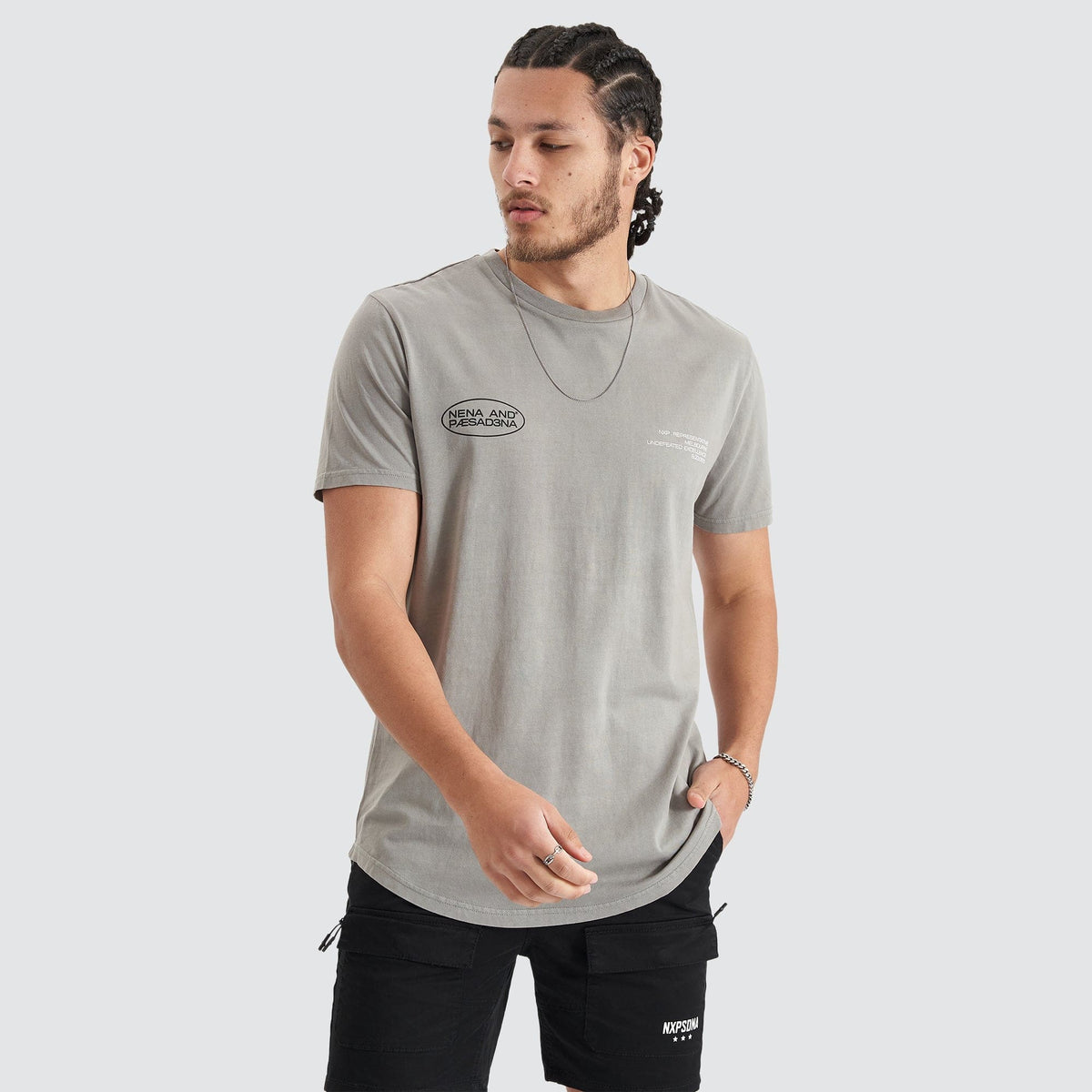Project Dual Curved Tee in Pigment Moon Mist - Nena Pasadena | Nena And ...