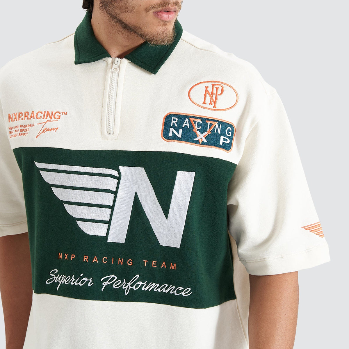 Resistance Oversized Polo Tee White - Nena Pasadena | NXP