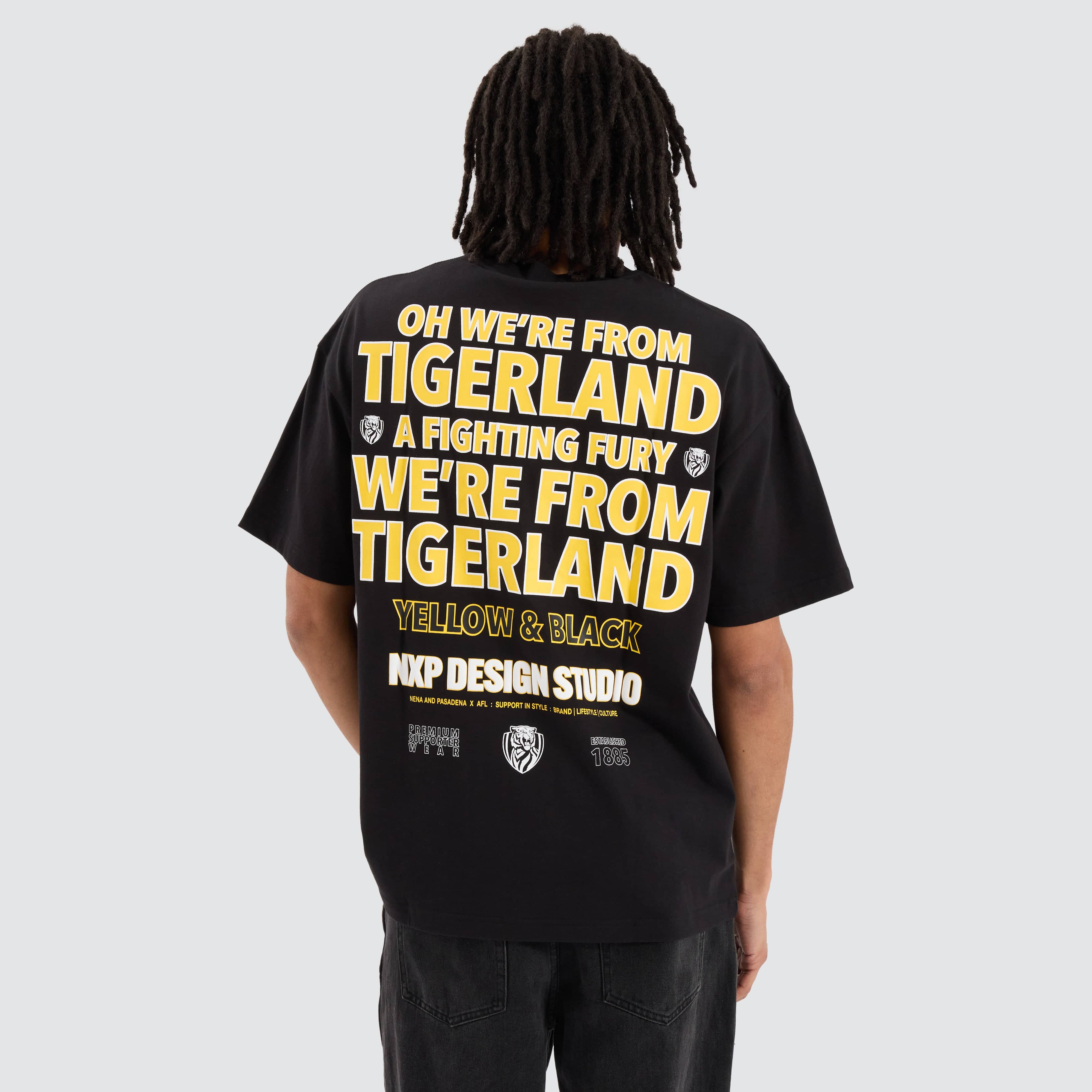 Richmond Tigers NXP x AFL Heavy Raptor Tee in Jet Black | NXP