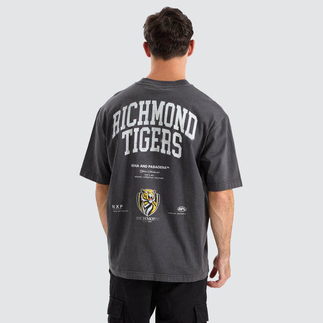 Richmond Tigers AFL Oversized Tee Pigment Black