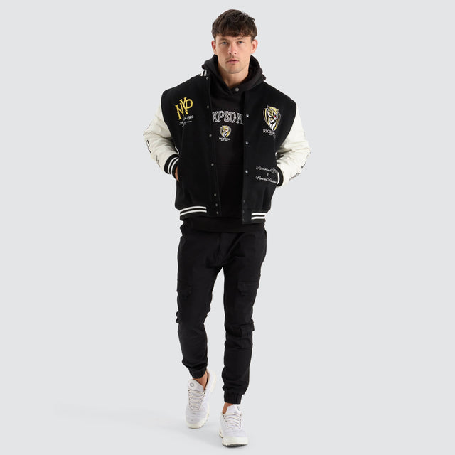 Richmond Tigers AFL Varsity Jacket Jet Black