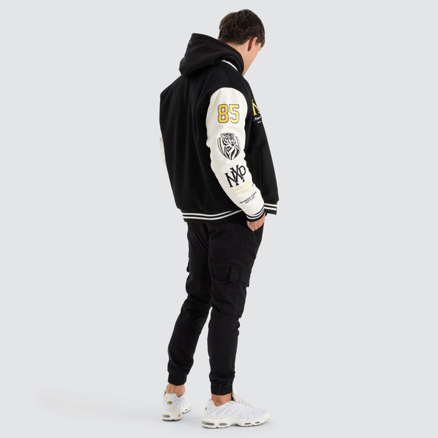 Richmond Tigers AFL Varsity Jacket Jet Black