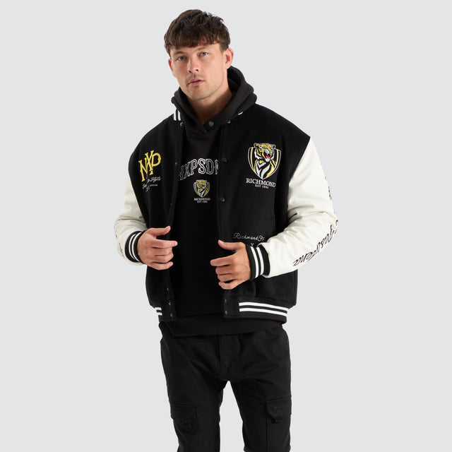 Richmond Tigers AFL Varsity Jacket Jet Black