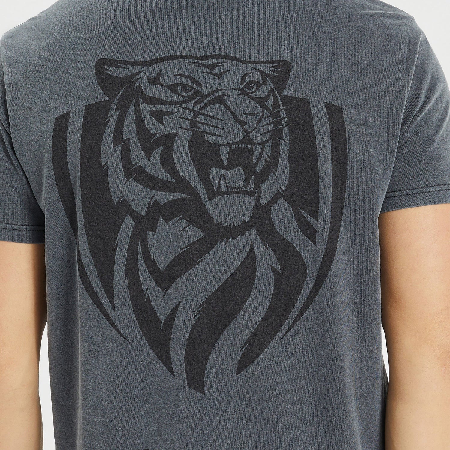 Richmond Tigers Cape Back T-Shirt Pigment Charcoal