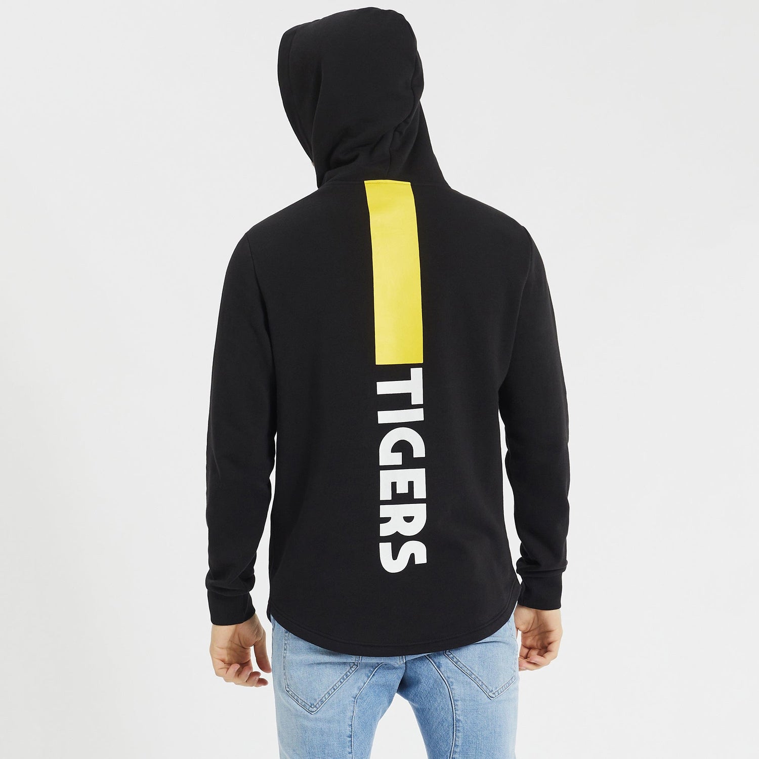 Richmond Tigers Curved Hem Hoodie Jet Black