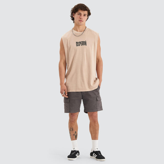 Riot Relaxed Muscle Tee Pigment Oxford Tan