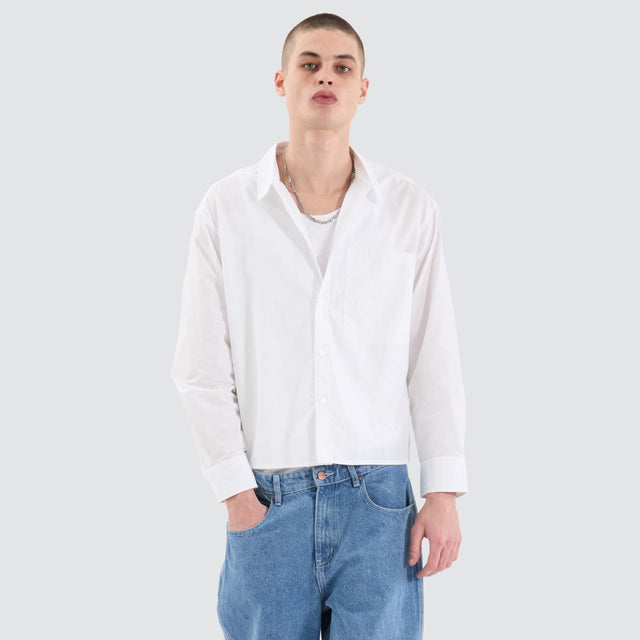 Routine Cube Longsleeve Shirt White