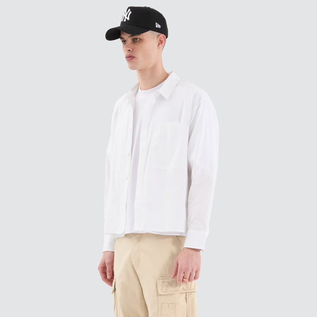 Routine Cube Longsleeve Shirt White