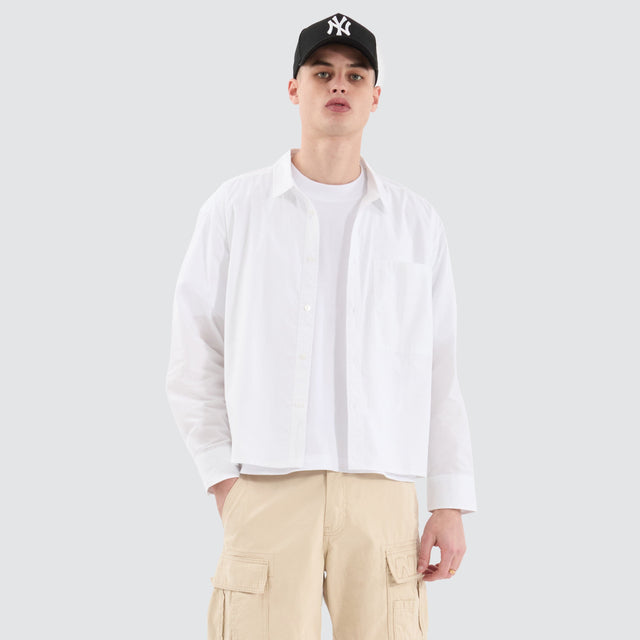 Routine Cube Longsleeve Shirt White