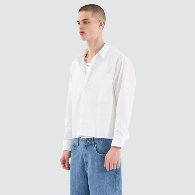 Routine Cube Longsleeve Shirt White