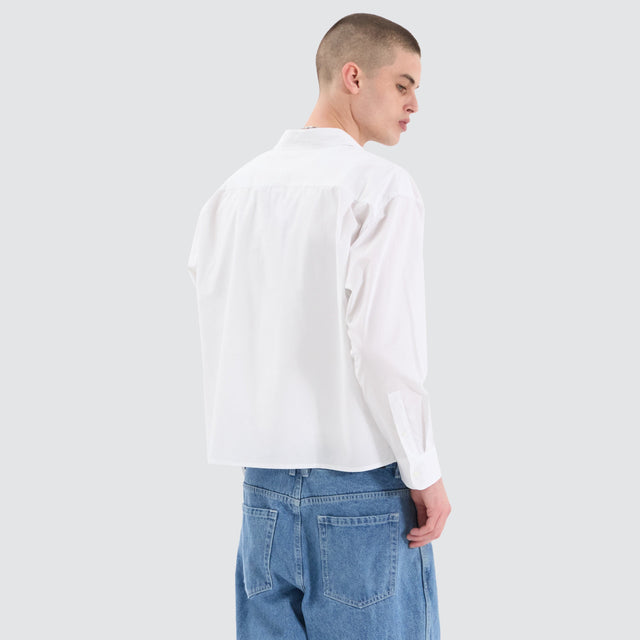 Routine Cube Longsleeve Shirt White