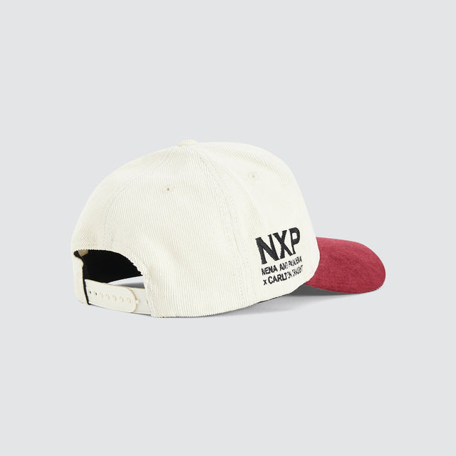 Satus Cap Golfer Cap White/Maroon