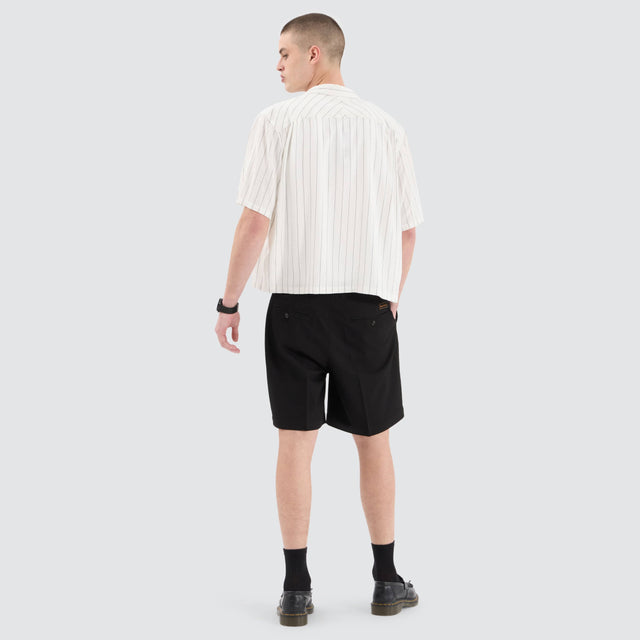 Sequence Cube Shortsleeve Shirt Black Pinstripe