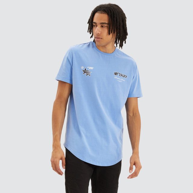 Service Dual Curved T-Shirt Pigment Corn Flower Blue