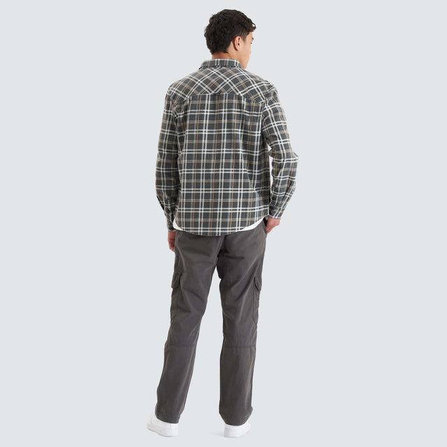 South Elevation LS Shirt Anthracite/White Check