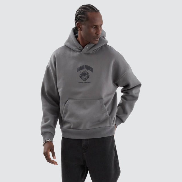 Spar Box Fit Hoodie Charcoal