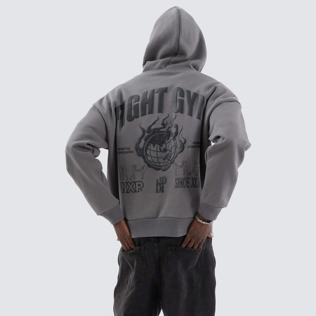 Spar Box Fit Hoodie Charcoal