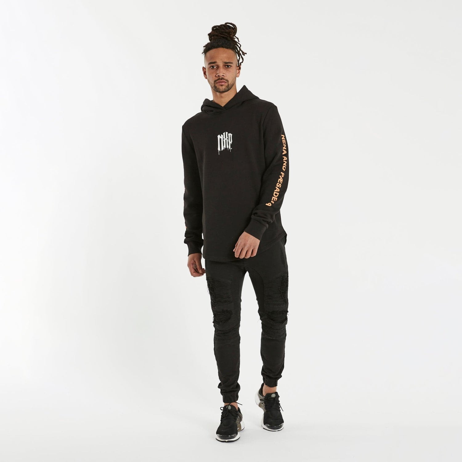 Sphere Hooded Dual Curved Jumper Jet Black