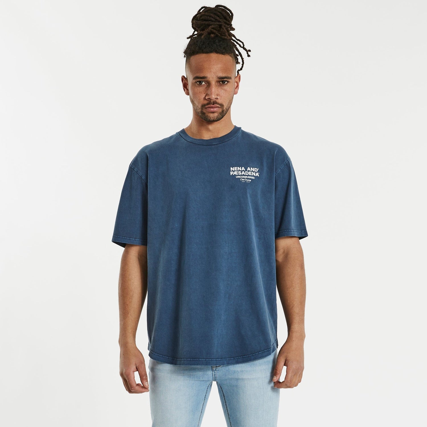 Status Box Fit Scoop T-Shirt Pigment Insignia Blue
