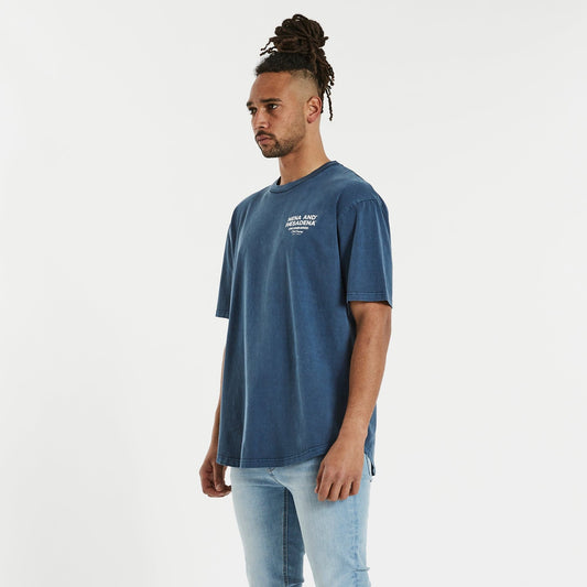 Status Box Fit Scoop T-Shirt Pigment Insignia Blue