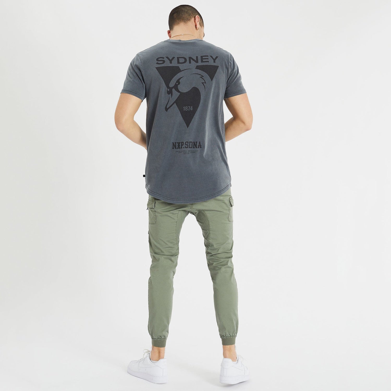 Sydney Swans Cape Back T-Shirt Pigment Charcoal