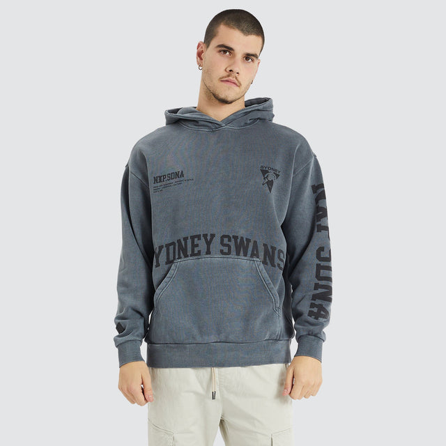 Sydney Swans Relaxed Hoodie Pigment Charcoal