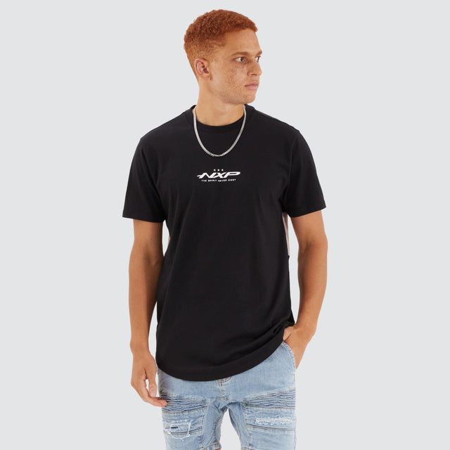 Tranquil Dual Curved Tee Jet Black