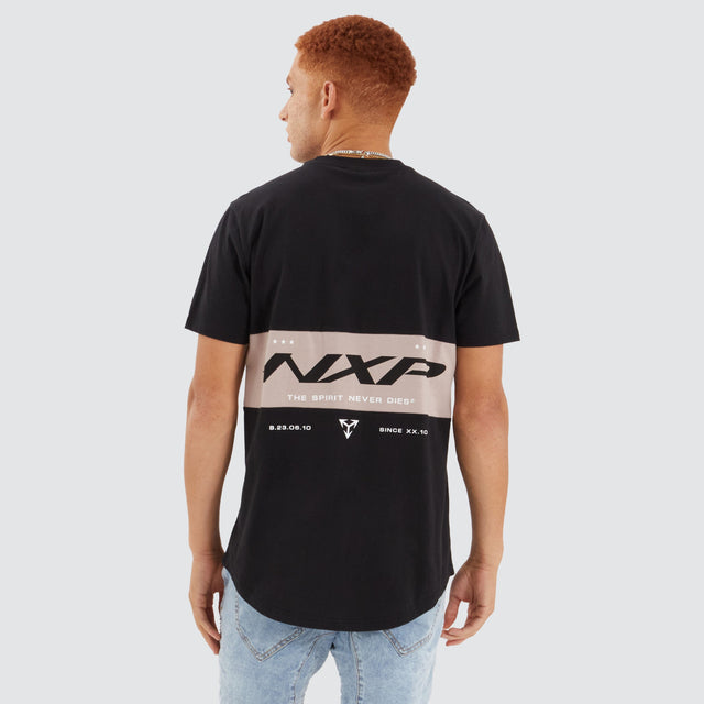 Tranquil Dual Curved Tee Jet Black