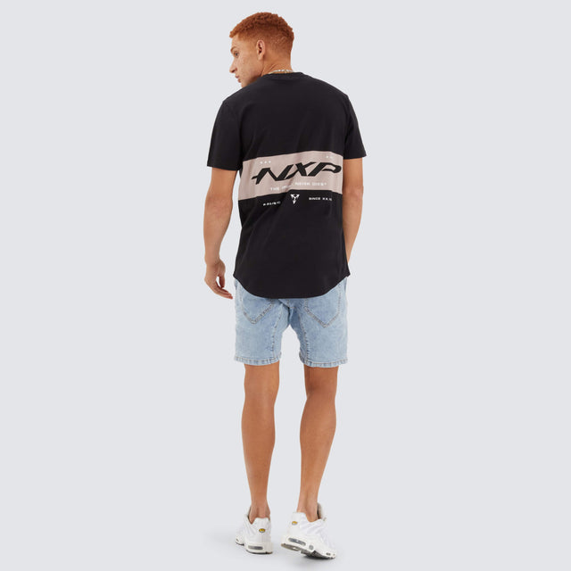 Tranquil Dual Curved Tee Jet Black