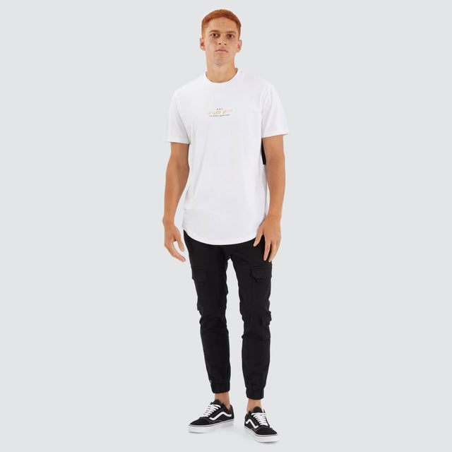 Tranquil Dual Curved Tee Optical White