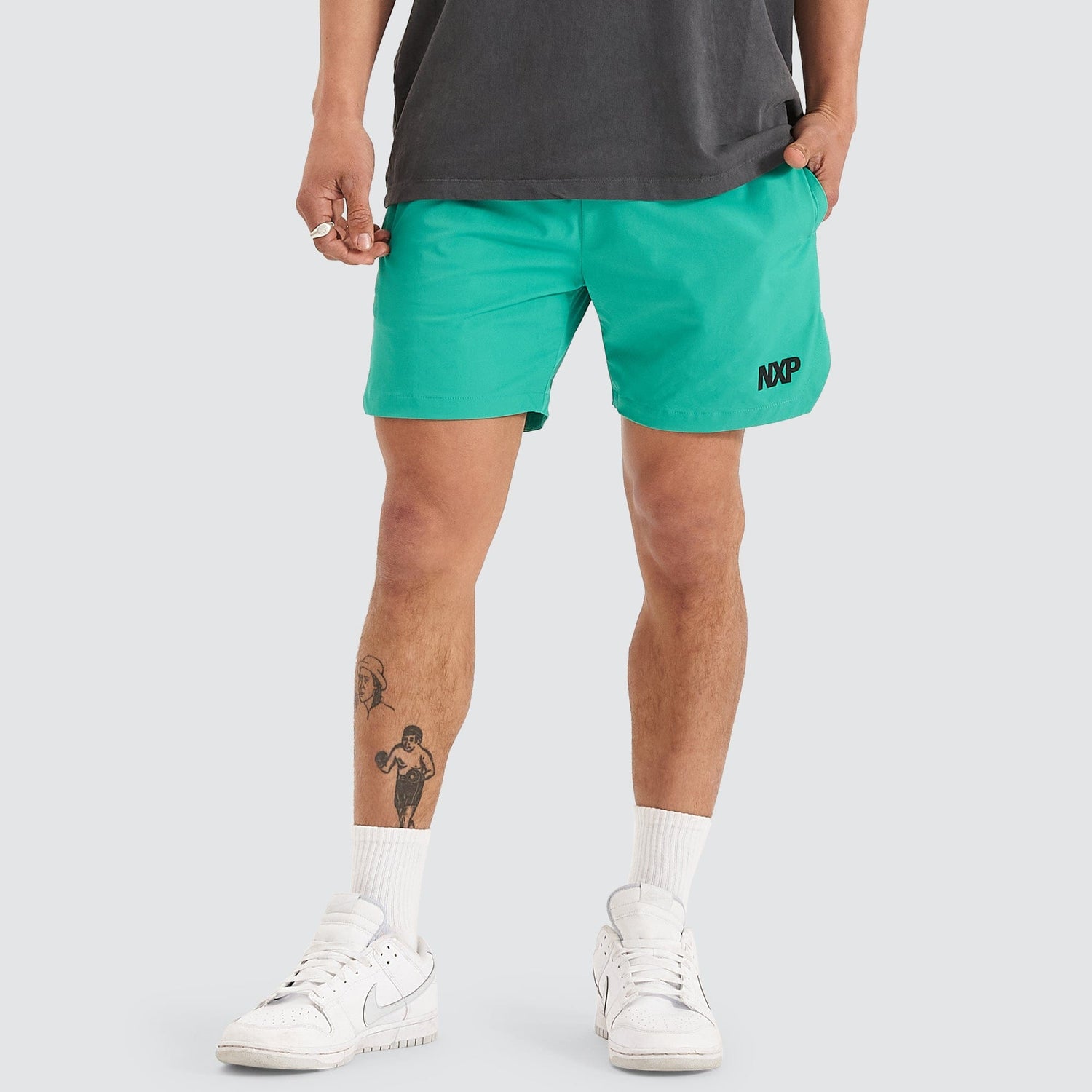 Trigger Elastic Waist Shorts Mint Green