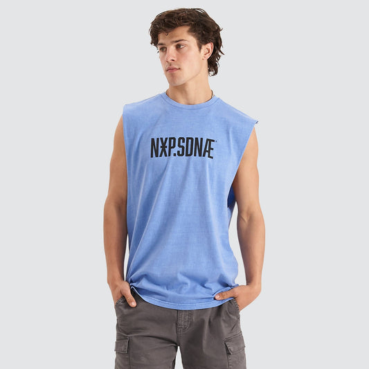 Underdog Scoop Back Muscle Tee Pigment Blue