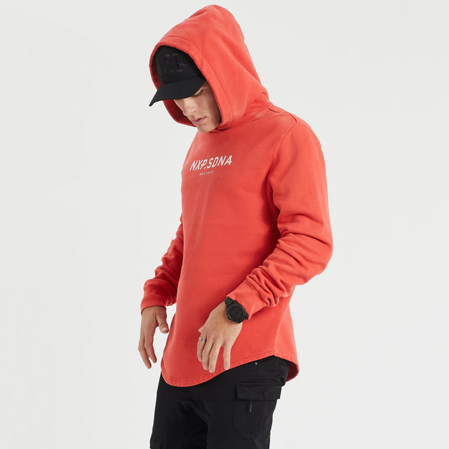 United Dual Curved Hoodie Poppy Red
