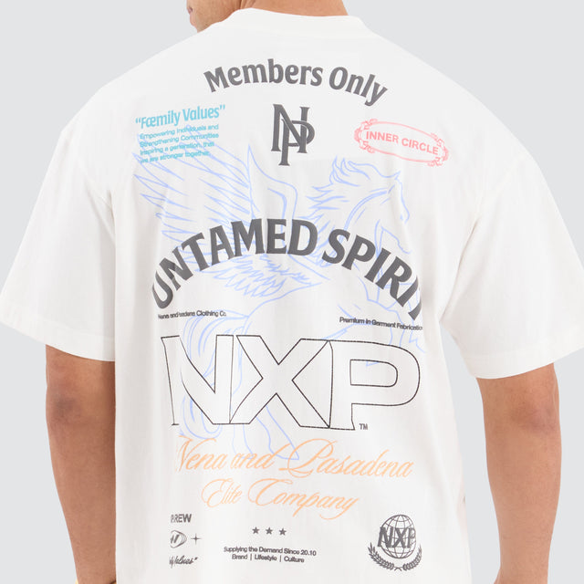 Untamed Raptor Tee Natural White