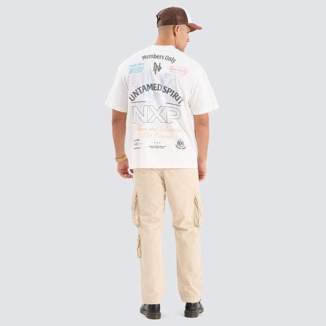 Untamed Raptor Tee Natural White