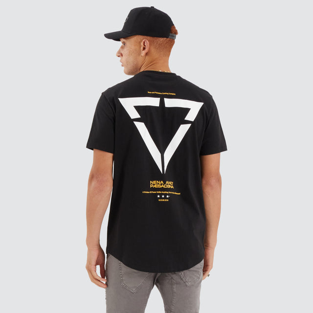 Vector Dual Curved Tee Jet Black