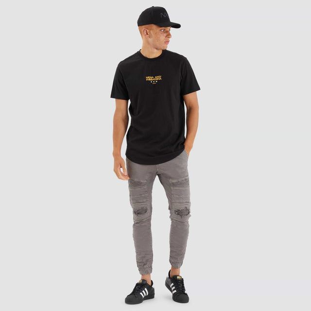 Vector Dual Curved Tee Jet Black