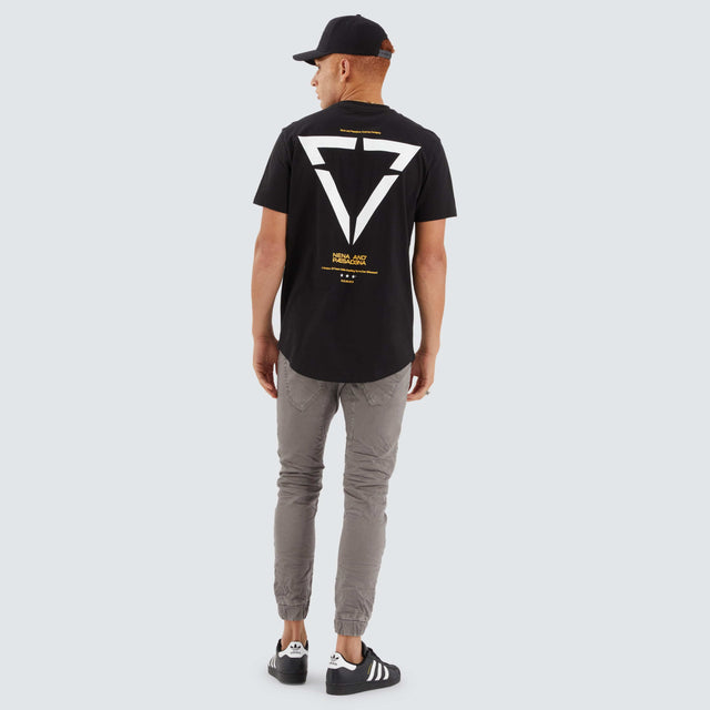 Vector Dual Curved Tee Jet Black