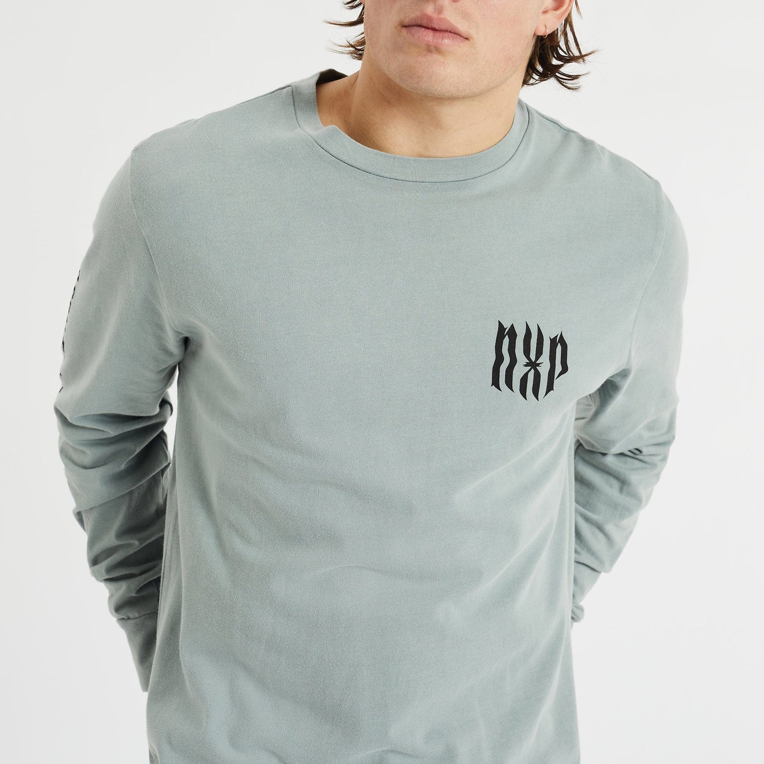 Visions Heavy Cape Back Long Sleeve T-Shirt Pigment Sage