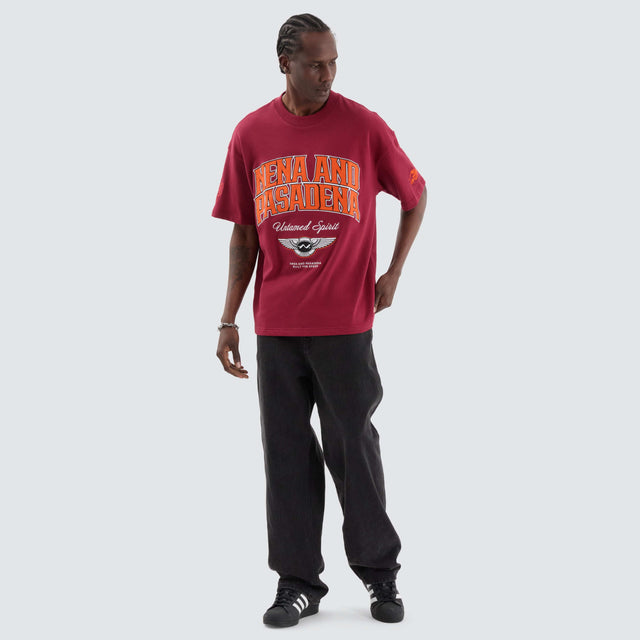 Wings Loopback Raptor Tee Maroon